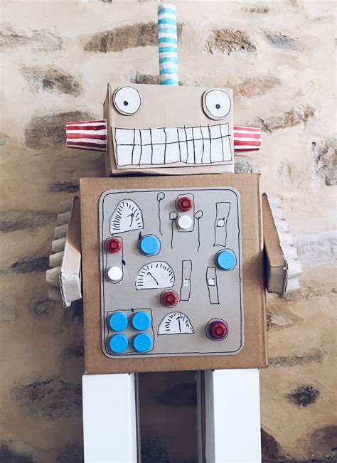 robots made from cardboard boxes